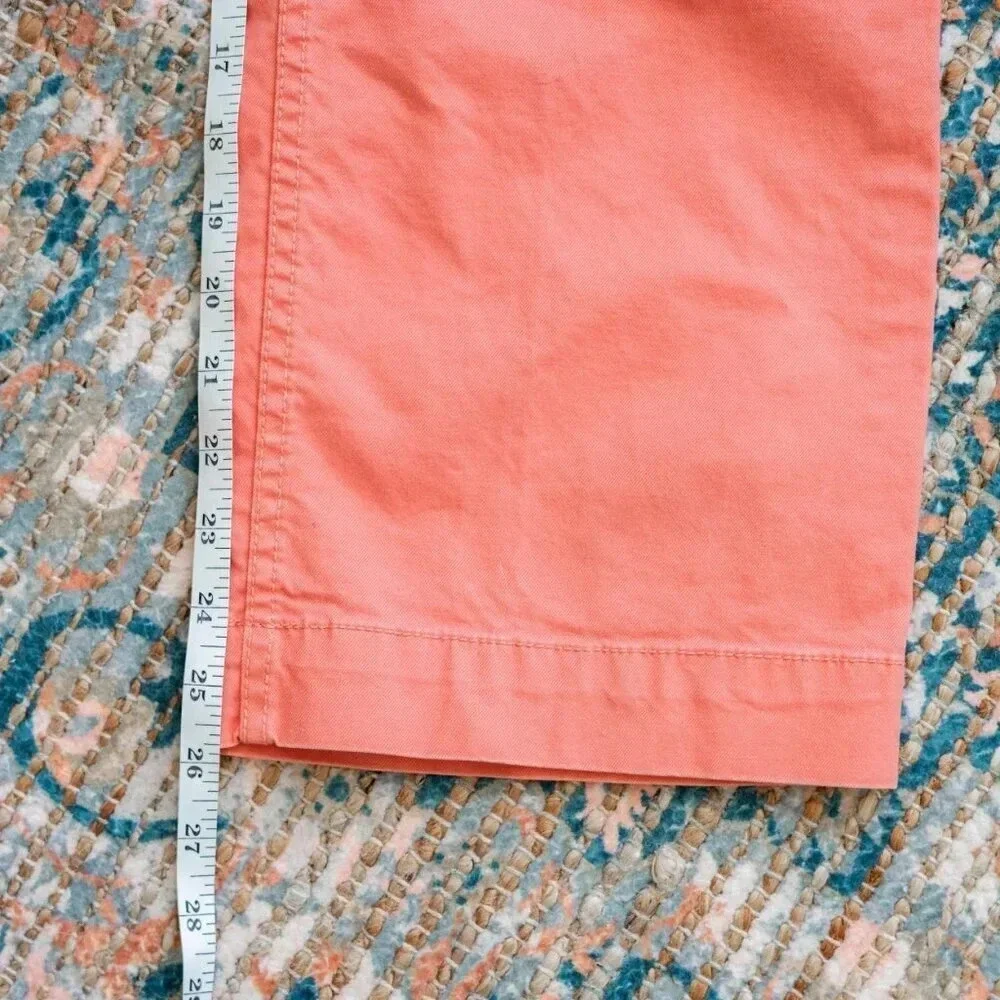 Tory Burch Coral Chino Pants | Size 32 | Cropped Straight Leg